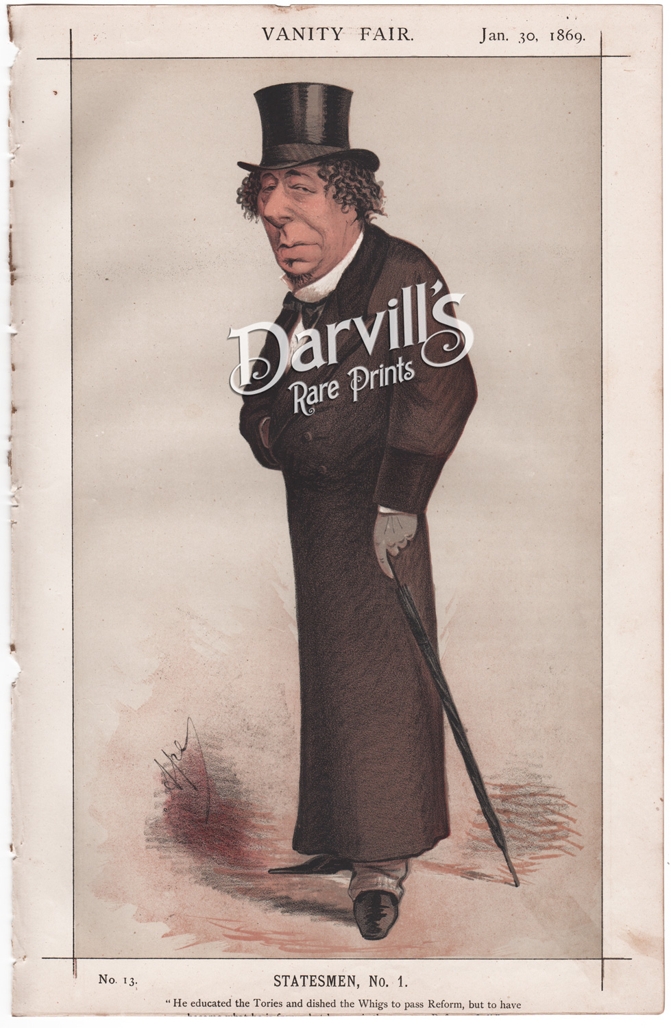 The Right Honourable Benjamin Disraeli Jan 30 1869